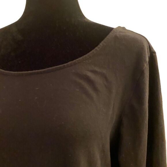 Old Navy Black 3/4 Sleeves A-Line Maternity Dress Size XL - Picture 5 of 13